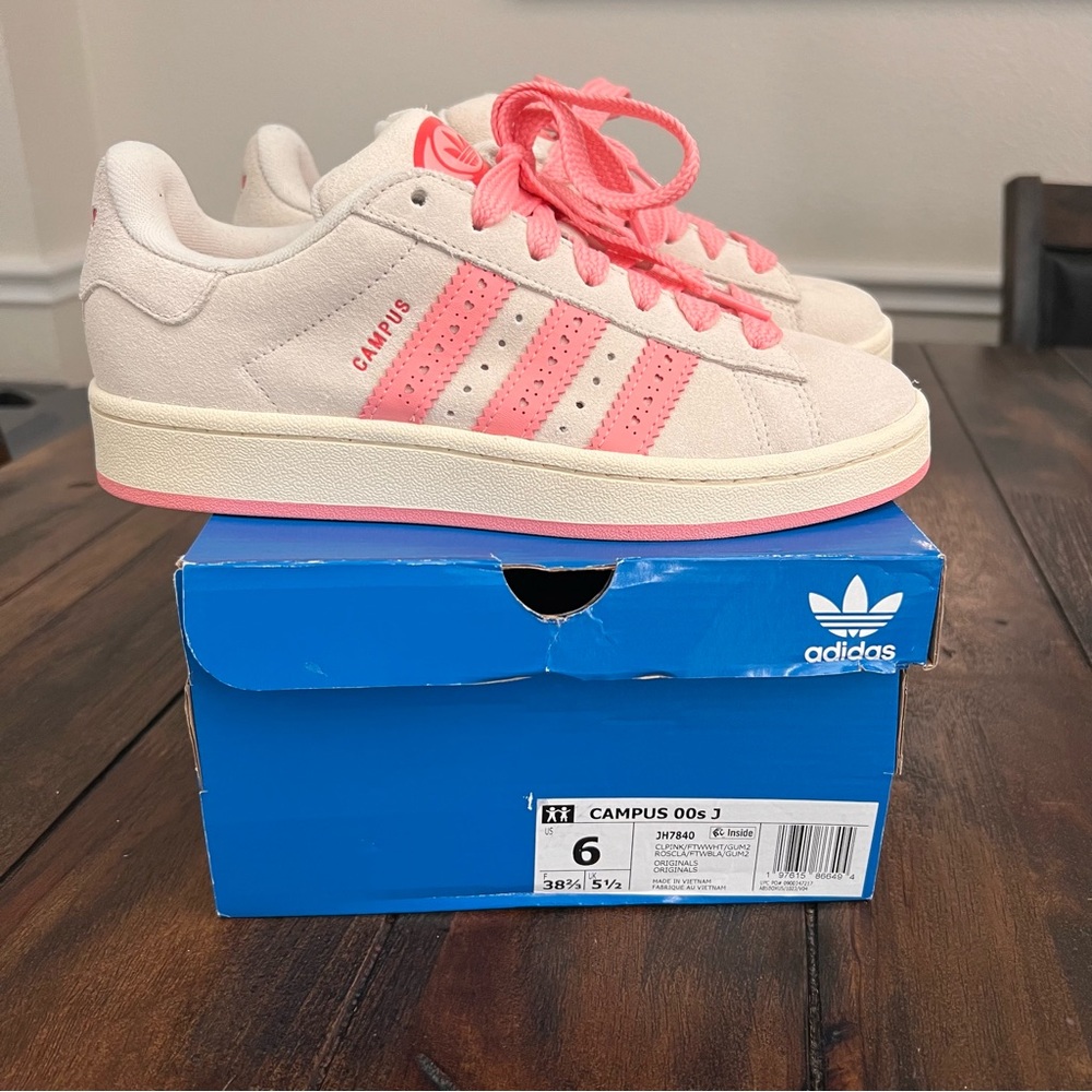 Adidas Women’s Campus 00s Shoes - Pink and Cream Hearts